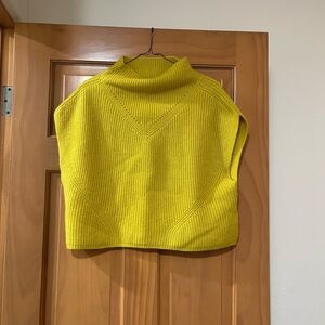 Anthropologie Vibrant Yellow Cowl Neck Sweater